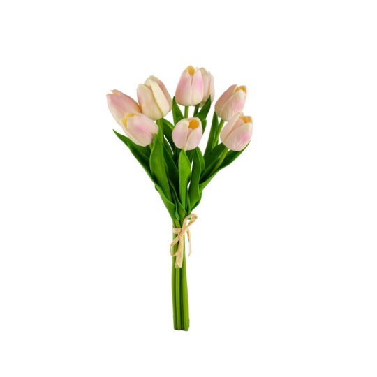 Artificial Pink Tulip Bunch - 9 Pce